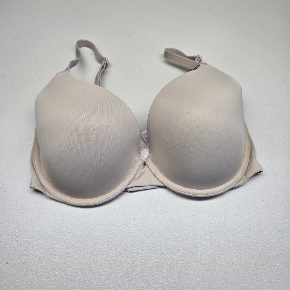 PINK Women Bra 32DD Beige T Shirt Underwired‎ Knit Lightly Lined